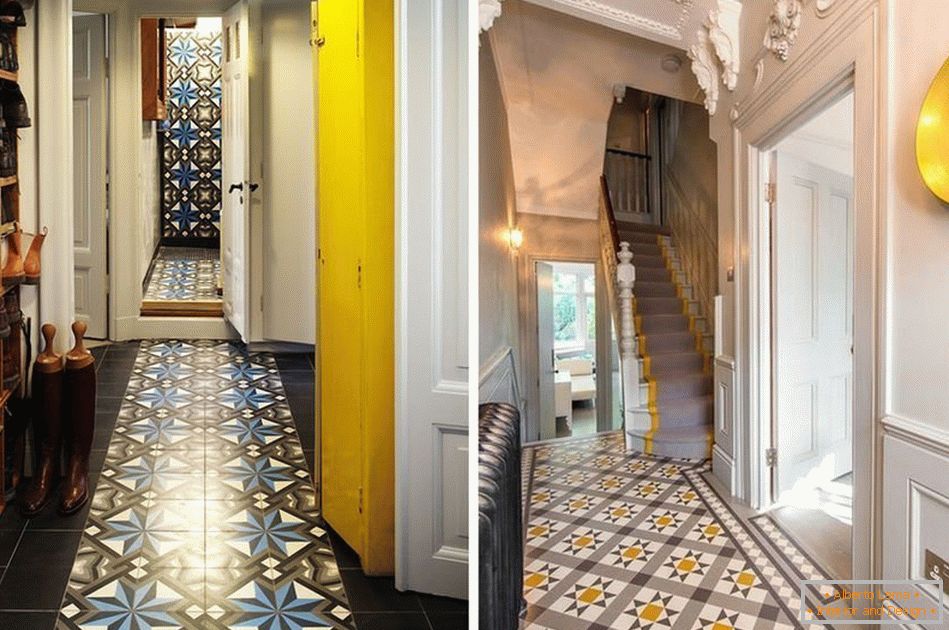 Bright tiles for floor design