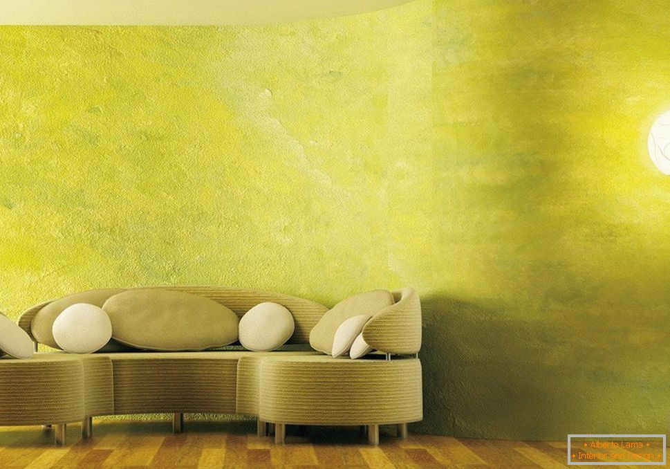 Painted walls in the living room