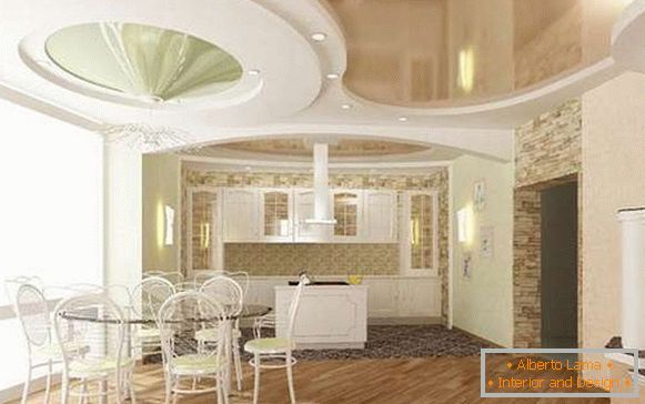 design of ceilings from gypsum board, photo 22