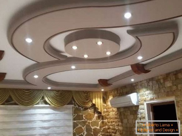 фигурные ceilings from gypsum board photo, photo 24