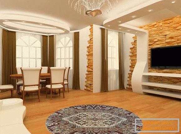 ceilings from gypsum board, photo 49