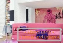 Examples of interior design in pink tones
