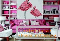 Examples of interior design in pink tones