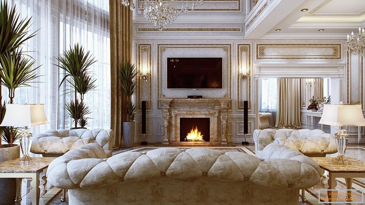 Light furniture in an elite interior