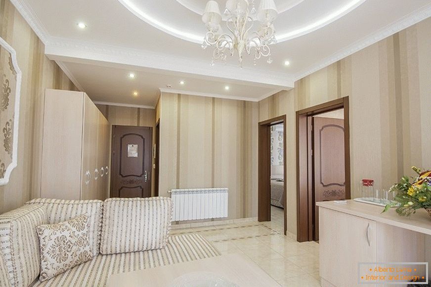 Hall in beige color