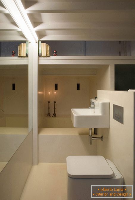 Bathroom interior in a very small apartment
