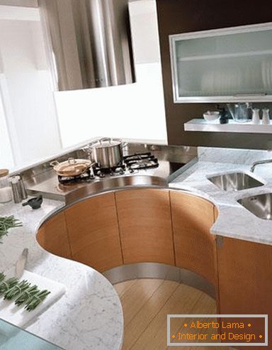 Interior of a compact modern kitchen