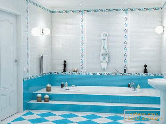 правильная tile layout in the bathroom, photo 14