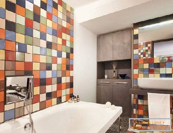 black-and-white tile layout in the bathroom, photo 25