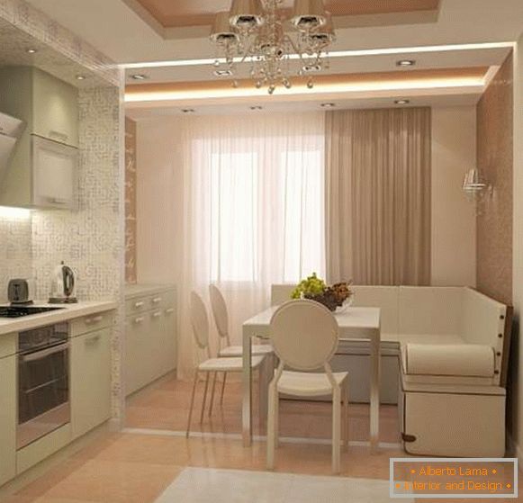 stylish folding sofa in the kitchen, photo 30