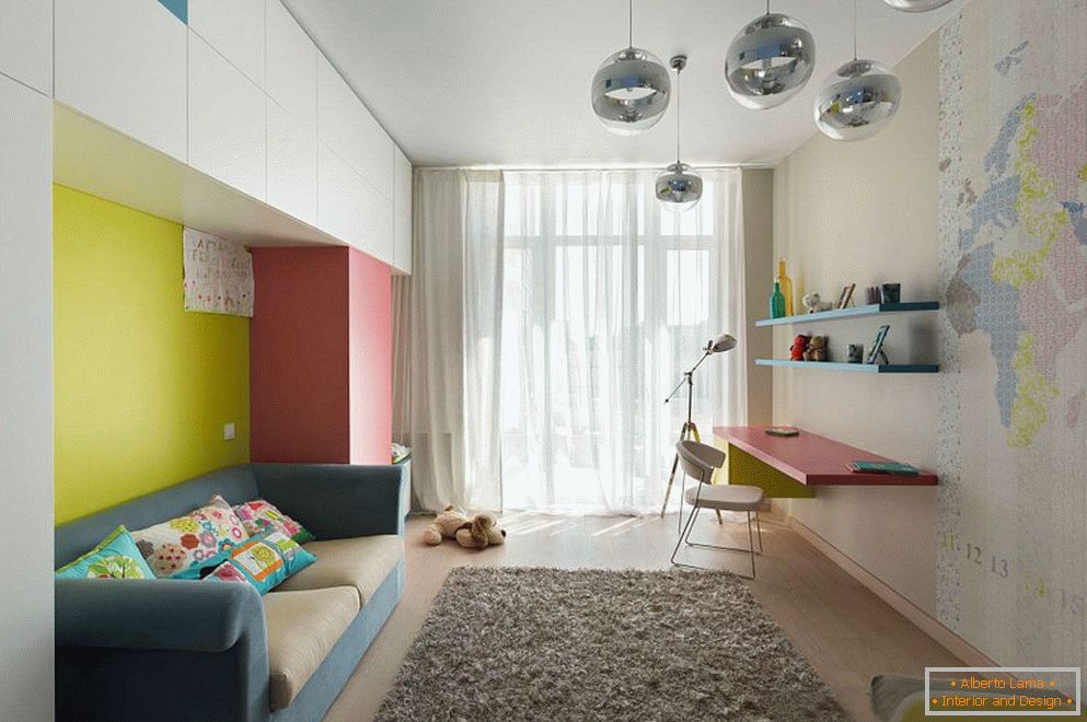 Design of a narrow children's room