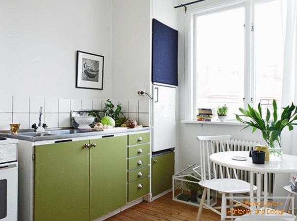 Kitchen and dining room in Scandinavian style