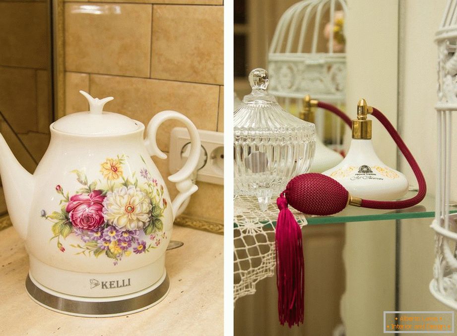 Ceramic electric kettle and perfumes