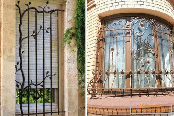 Wrought iron gratings on windows - best photos