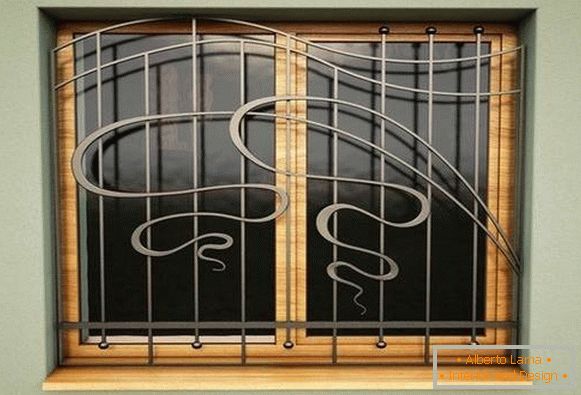Unusual metal window grilles for protection