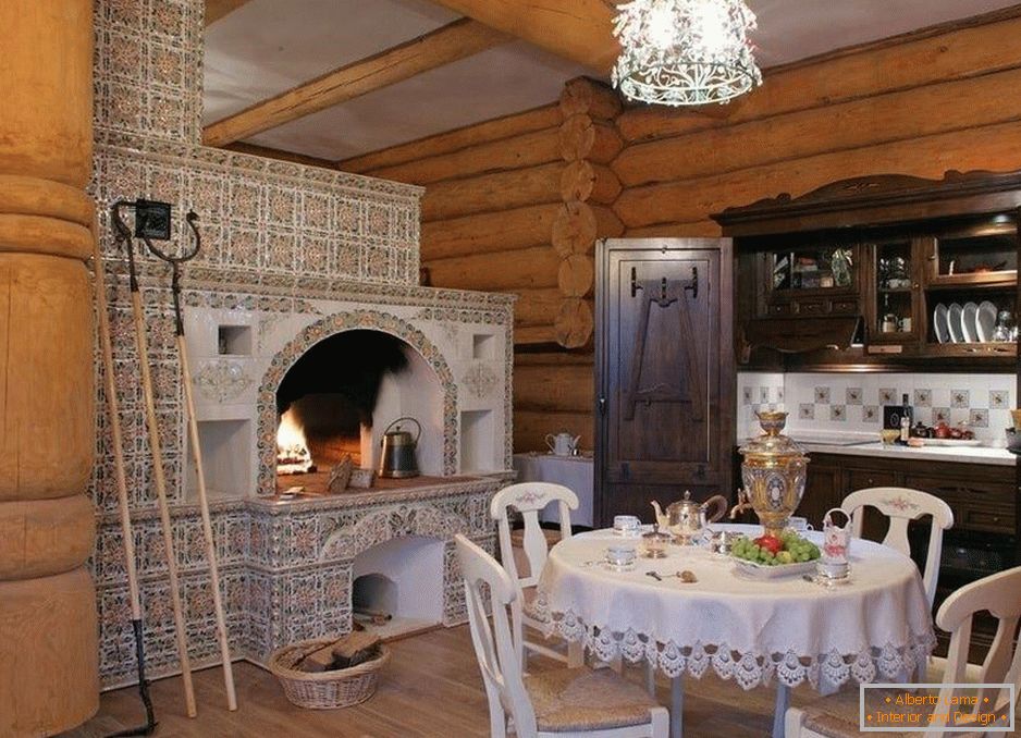 The stove in the Russian house