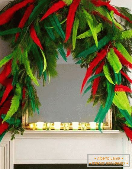 Glamorous New Year decor from feathers