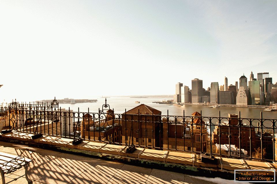 Terrace apartments overlooking Brooklyn