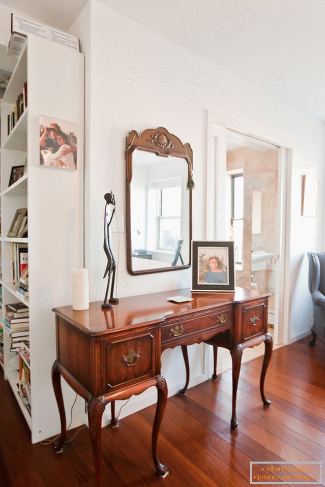 An old dressing-table in an apartment overlooking Brooklyn
