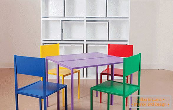 Bright table and chairs