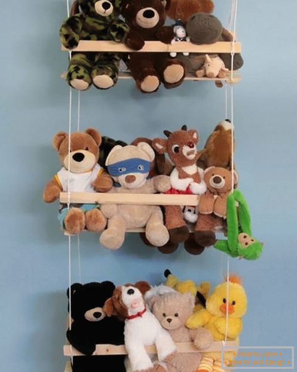 Where to store soft toys in the nursery