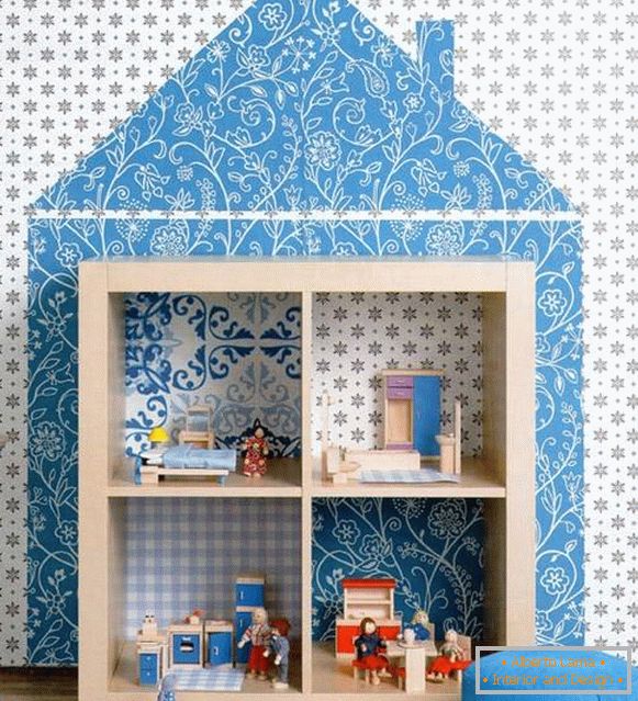 Dollhouse from a square shelf