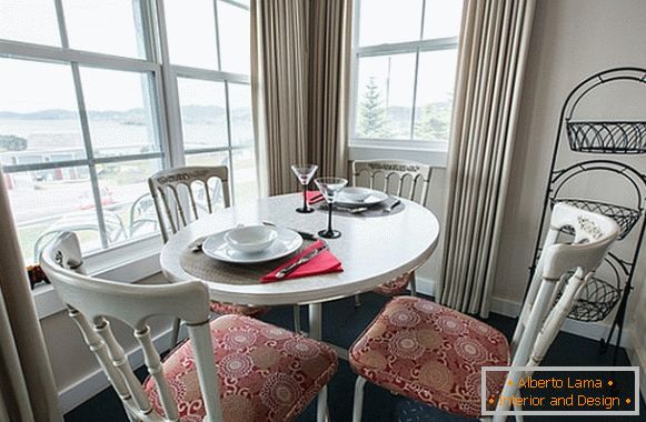 Dining area by the window