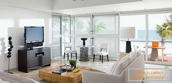 Dining area in the living room