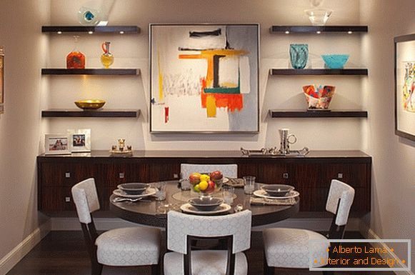 Colorful design in the dining room