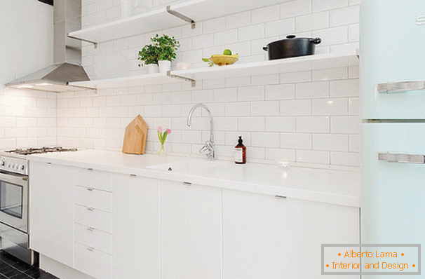 Kitchen in white color