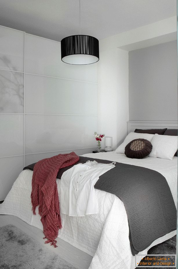 Bedroom interior in white color