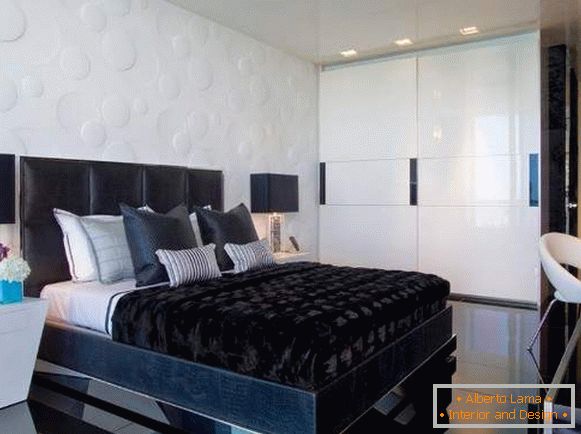 Elegant modern bedroom with wardrobe