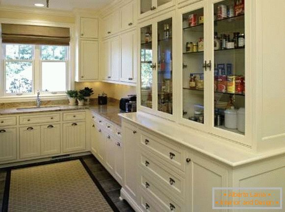 Kitchen cupboard cupboard with glass doors