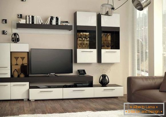 cabinets in the living room in a modern style photo, photo 16