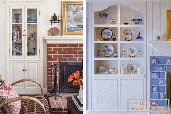 Sideboard showcase white for living room