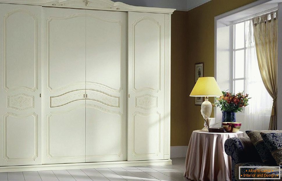 A wardrobe in the style of Provence in the interior