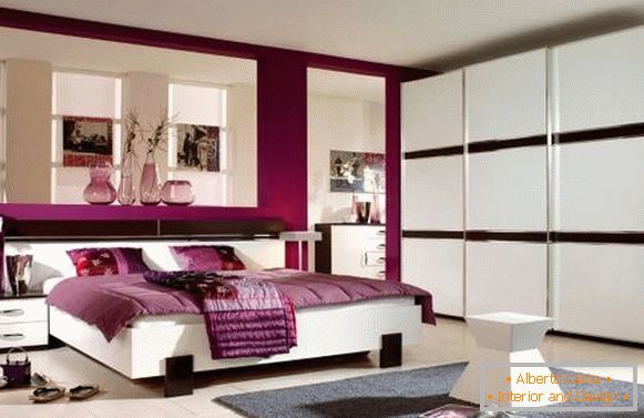 Beautiful wardrobes coupe in the bedroom photo