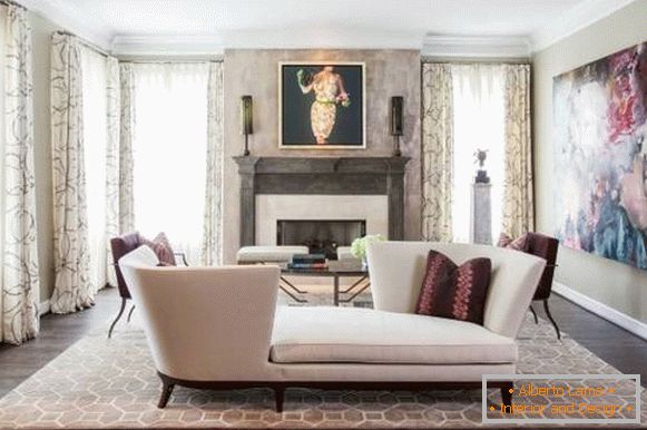 luxury-living room-modern-design curtains