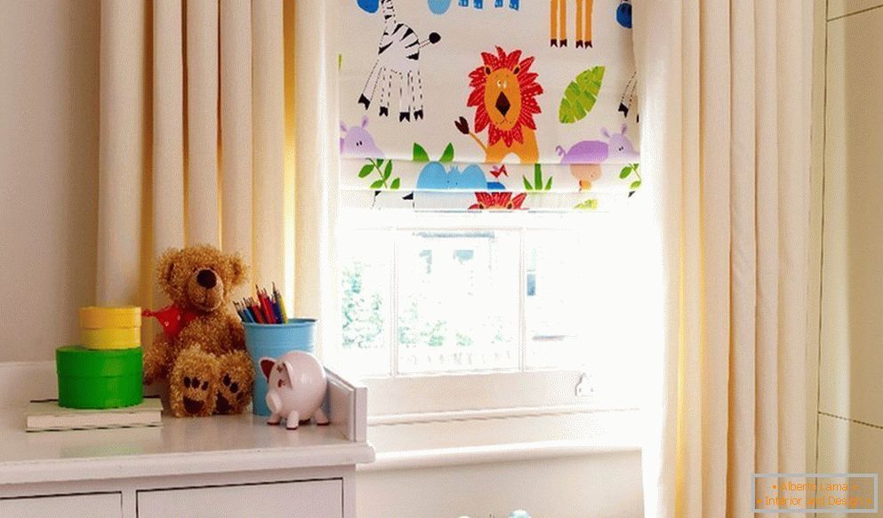 Colorful curtains for children