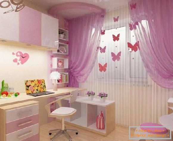 design of curtains for a children's room for a girl, photo 7