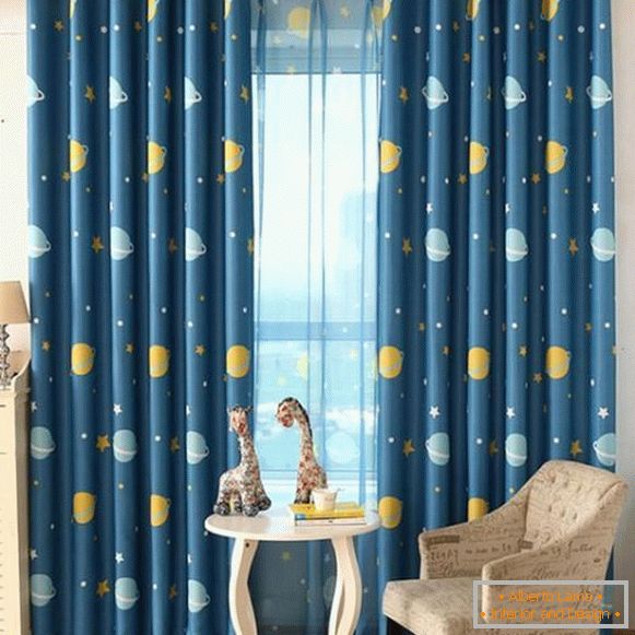 design of curtains for a children's room for a boy, photo 10