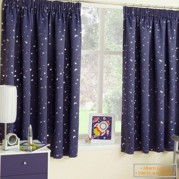 curtains in a children's room for a boy short, photo 24