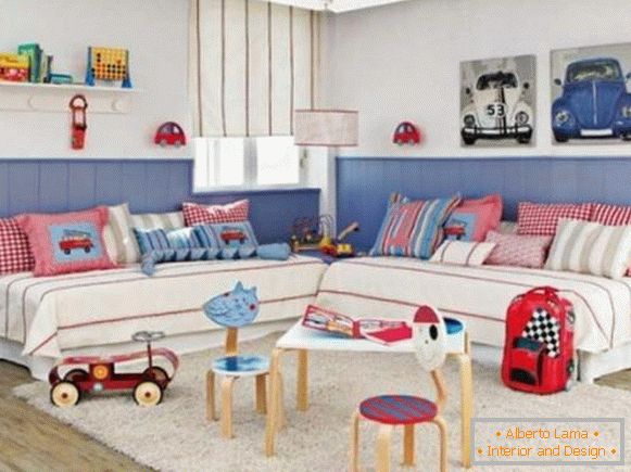 roller blinds for children in a children's room for a boy, photo 47