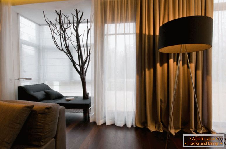 contemporary-brown-curtains-for-living-room