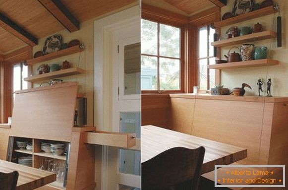 Storage systems in the kitchen seat