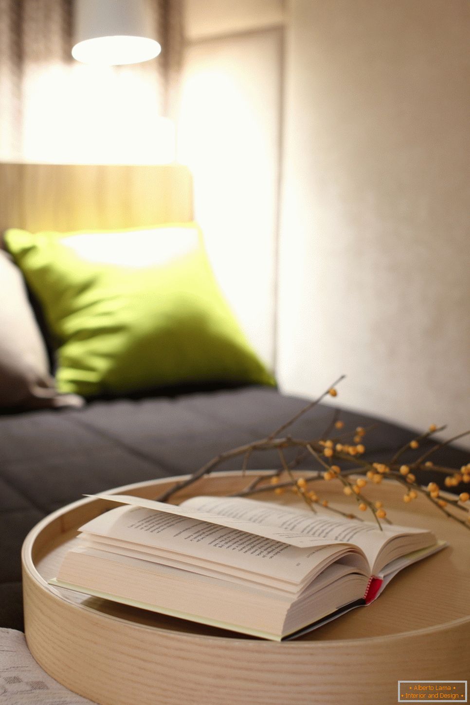 Reading table on the bed