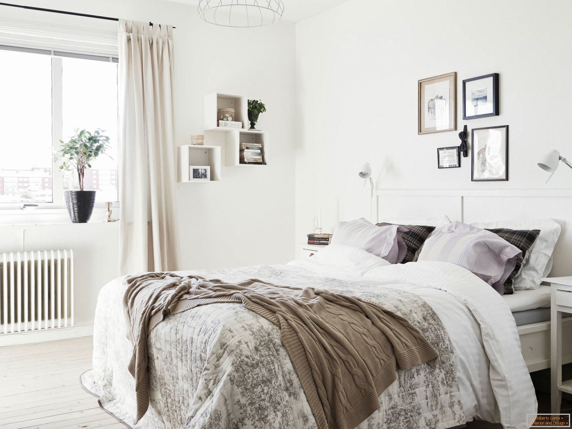 Scandinavian style in the interior of the bedroom