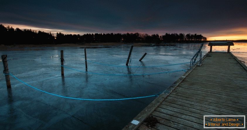 Pier at dawn, Sweden