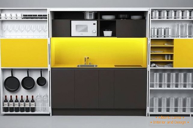 Foldable kitchen in the house от Dizzconcept