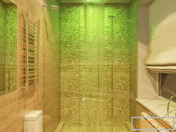 shower system with rain shower and mixer